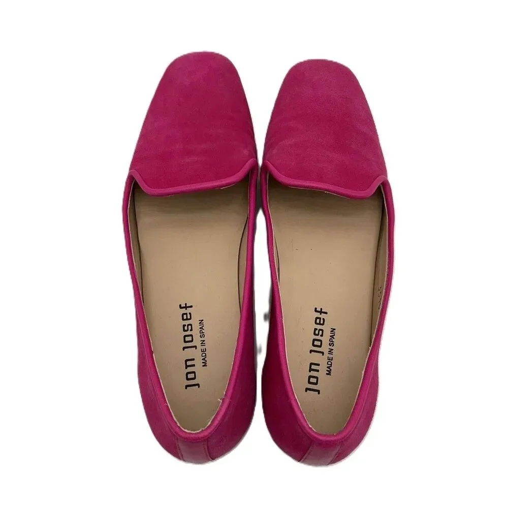 Jon Josef Gentry Suede Loafer Flats Magenta Pink 7M
